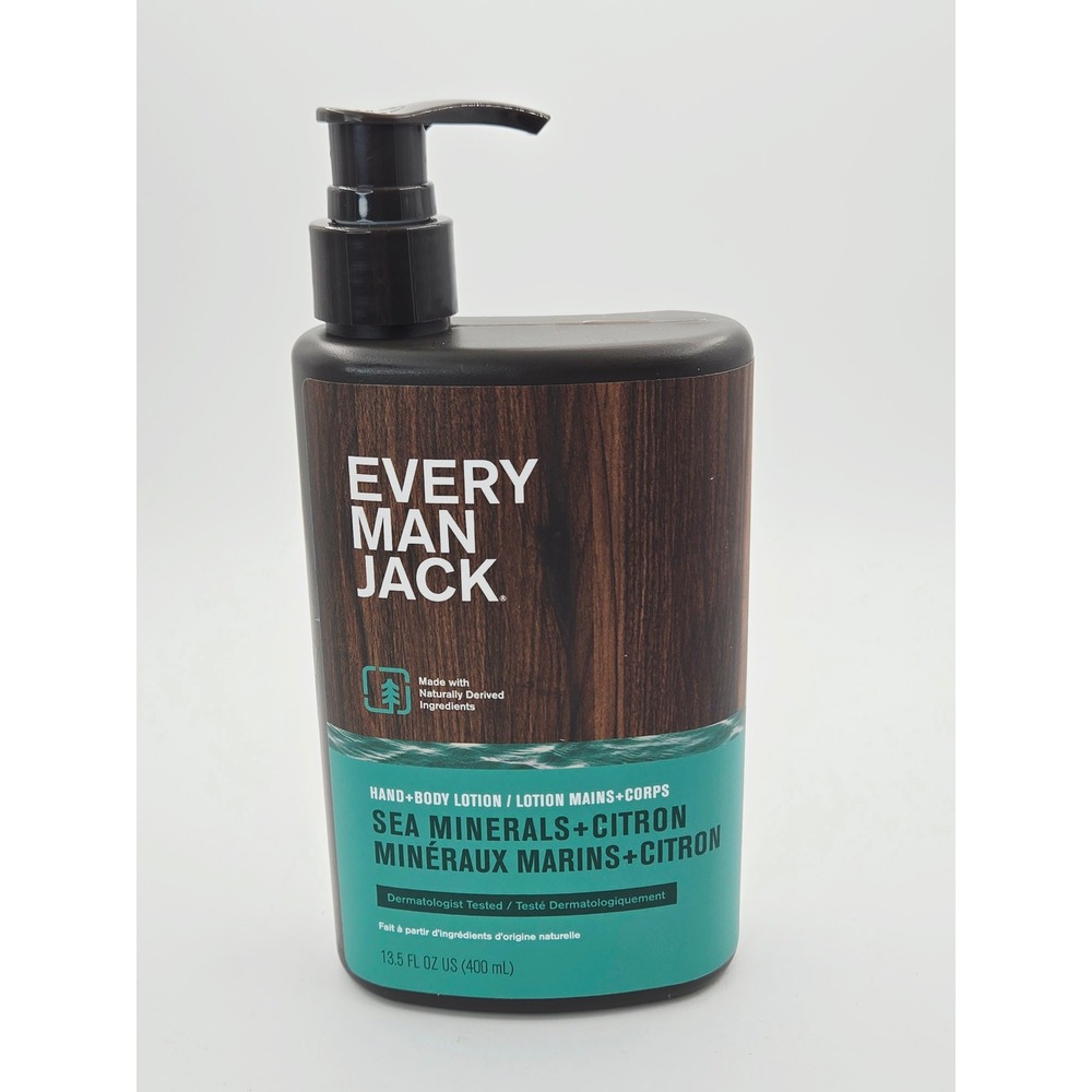 Every Man Jack Sea Minerals + Citron Hand and Body Lotion 13.5 fl oz Pump Bottle